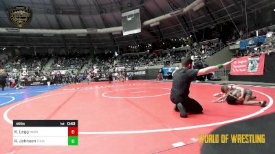 46 lbs Consi Of 8 #2 - Kayde Legg, Barnsdall Youth Wrestling vs Rocky Johnson, Team Of Hard Knox