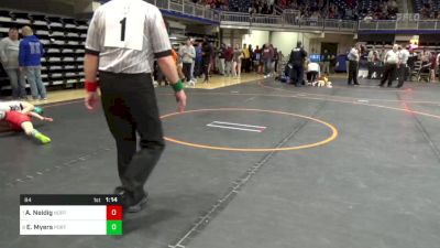 84 lbs Quarterfinal - Abigail Neidig, Northeastern vs Ellie Myers, Portage