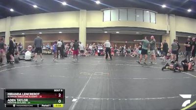 140 lbs Semis & 1st Wrestleback (8 Team) - Aden Taylor, Missouri Outlaws vs Miranda Lencrerot, Glasgow Wrestling Academy