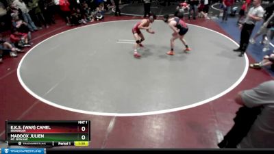 126 lbs Cons. Round 3 - E.K.S. (War) Camel, Okanogan vs Maddox Julien, Mt. Spokane