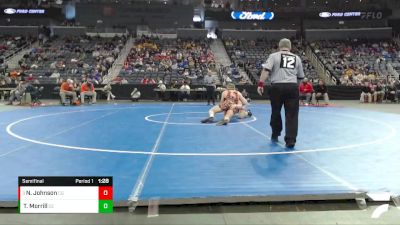 220 lbs Semifinal - Nate Johnson, Center Grove vs Tommy Morrill, Columbus East