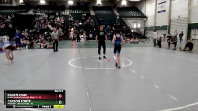 96 lbs Round 2 (8 Team) - Carson Foote, Midwest Destroyers vs Kaden Cruz, Black Fox Wrestling Team 2