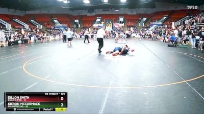 130 lbs Semifinal - Dillon Smith, Eagle Empire vs Kieron McCormack, Roundtree WA