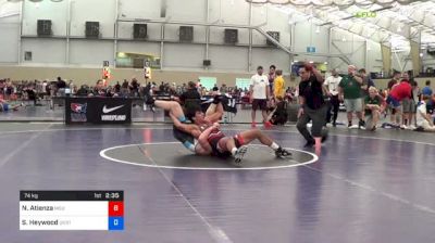 74 kg Consi Of 32 #2 - Nathan Atienza, Michigan State vs Spencer Heywood, Utah Valley RTC