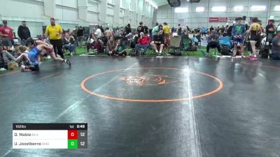 102 lbs Round 3 - Dj Mabie, 84 Athletes vs Urijah Joostberns, Ohio Gold