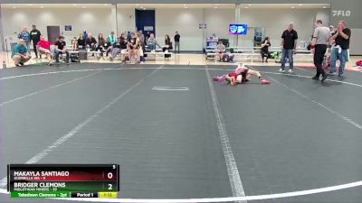 88 lbs Round 2 (6 Team) - Bridger Clemons, Midlothian Miners vs Makayla Santiago, Guerrilla WA