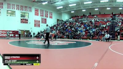 132 lbs 1st Place Match - Diego Stropko, Mentor vs Dylan Hart, Cuyahoga Valley Christian Academy