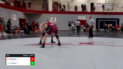 157 lbs Cons. Round 3 - Jack Haskin, Lake Erie vs Ryan Wheeler, Colorado Mesa