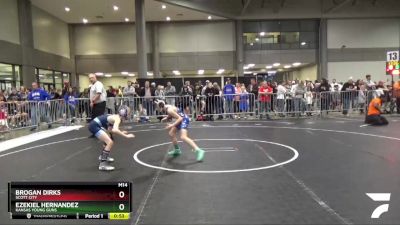 73 lbs Quarterfinal - Brogan Dirks, Scott City vs Ezekiel Hernandez, Kansas Young Guns