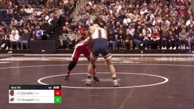 141 lbs Quarterfinal - Vince Cornella, Cornell vs Dylan Chappell, Bucknell