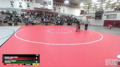 105 lbs Quarterfinal - Biagio Eddy, Riverside vs Evan Nguyen, Northwood