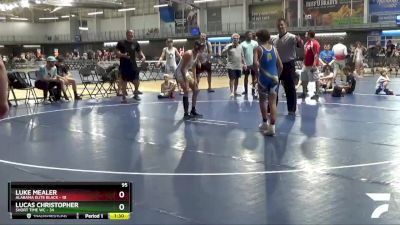 95 lbs Placement Matches (8 Team) - Luke Mealer, Alabama Elite Black vs Lucas Christopher, Short Time WC