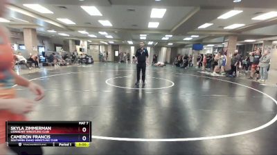 117 lbs Round 1 - Skyla Zimmerman, Lionheart Wrestling Club vs Cameron Francis, Southern Idaho Wrestling Club