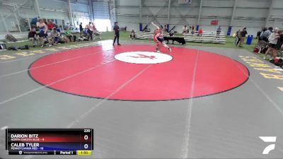 220 lbs 2nd Wrestleback (16 Team) - Darion Bitz, North Dakota Blue vs Caleb Tyler, Pennsylvania Red