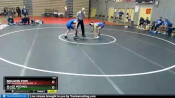 125 lbs Round 7: 2:30pm Sat. - Benjamin Pope, East Anchorage High School vs Blaze Michael, Soldotna