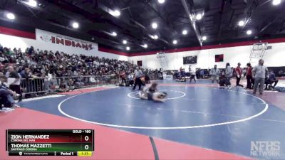 160 lbs Champ. Round 1 - Thomas Mazzetti, Santiago Corona vs Zion Hernandez, Corona Del Mar