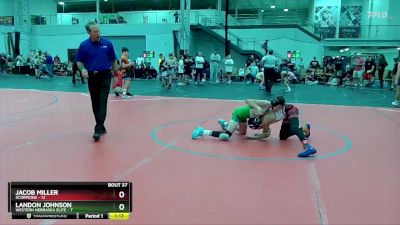 88 lbs Round 8 (10 Team) - Jacob Miller, Scorpions vs Landon Johnson, Western Nebraska Elite