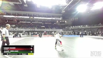 120 lbs Quarterfinal - Daniel Arellano, River Valley vs Chase Manski, Folsom