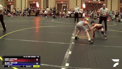 78 lbs Quarterfinal - Joey Cotter, Team Tugman vs Elias Taylor, Unattached