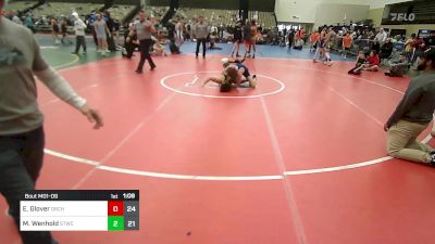 111 lbs Rr Rnd 9 - Eli Glover, Orchard South WC vs Mason Wenhold, Shore Thing Surf