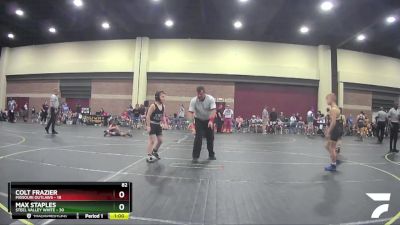 82 lbs Round 3 (6 Team) - Max Staples, Steel Valley White vs Colt Frazier, Missouri Outlaws