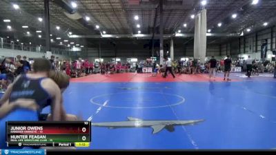 144 lbs Round 2 (4 Team) - Hunter Feagan, REAL LIFE WRESTLING CLUB vs Junior Owens, HANOVER HAWKEYE