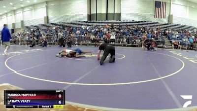 95-101 lbs Round 1 - Marissa Mayfield, IL vs La`Raya Veazy, IN