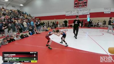 46-51 lbs Round 5 - Greysen Boyuk, Grandview Wolves vs Kash Conde, Bear Cave WC