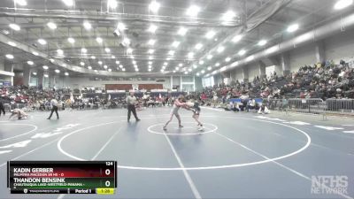 124 lbs Round 3 (3 Team) - Kadin Gerber, Palmyra Macedon Sr HS vs Thandon Bensink, Chautauqua Lake-Westfield-Panama