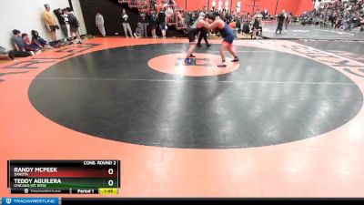 285 lbs Cons. Round 2 - Teddy Aguilera, Chicago (ST. RITA) vs Randy Mcpeek, DAKOTA