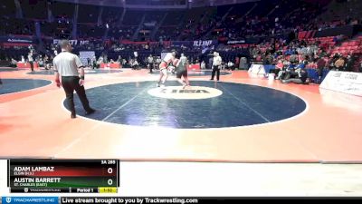 3A 285 lbs 5th Place Match - Adam Lambaz, Elgin (H.S.) vs Austin Barrett, St. Charles (East)