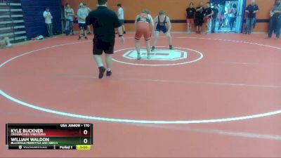 170 lbs Cons. Round 3 - Kyle Buckner, Crossroads Wrestling vs William Waldon, Blackman Freestyle And Greco