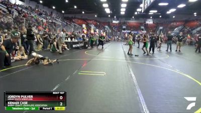 49 lbs Quarterfinal - Jordyn Pulver, Leslie Youth Wrestling vs Kenadi Case, Barry County Grapplers Association