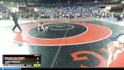 59 lbs Quarterfinal - Malachi Van Maren, Mat Demon Wrestling Club vs Saber Paddock, NWWC