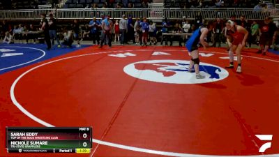 185 lbs Semifinal - Sarah Eddy, Top Of The Rock Wrestling Club vs Nichole Sumare, Tri-State Grapplers