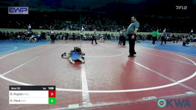 91 lbs Quarterfinal - Branson Rigdon, Piedmont vs Rowdie Peck, Hinton Takedown Club