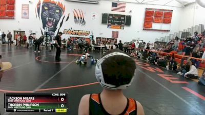 56 lbs Cons. Semi - Jackson Miears, Cody Wrestling Club vs Thorbin Philipson, Cody Wrestling Club