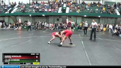 125 lbs Champ. Round 1 - Caleb Schroer, Findlay vs Andre Gonzales, Ohio State