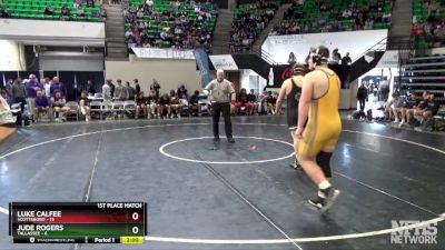 287 lbs Finals (8 Team) - Braden Arnold, Tallassee vs Drake Talley, Scottsboro