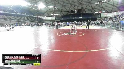 138 lbs Cons. Round 3 - Cole Anderson, Port Angeles Wrestling Club vs Rohnon Cummings, White River Hornets Wrestling Club