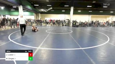 90 lbs Round Of 32 - Jonas Lusker, NJ vs Max Dinges, PA