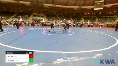 110 lbs 3rd Place - Tyson Brown, Choctaw Ironman Youth Wrestling vs Jackson Flaggert, CCYO