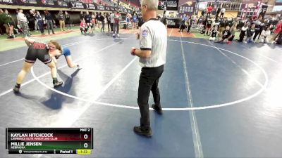 130 lbs Champ. Round 1 - Kaylan Hitchcock, Lawrence Elite Wrestling Club vs Millie Jensen, Nebraska