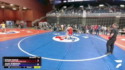 175 lbs 1st Place Match - Ethan Hague, Eastside United Wrestling Club vs Gage Robinson, Camel Kids Wrestling