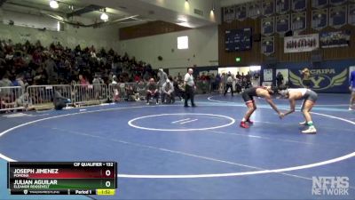 132 lbs Champ. Round 2 - Julian Aguilar, Eleanor Roosevelt vs Joseph Jimenez, Pomona