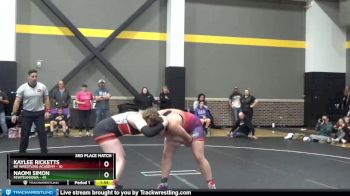 170 lbs Placement (4 Team) - Kaylee Ricketts, NE Wrestling Academy vs Naomi Simon, FEWTeamIowa