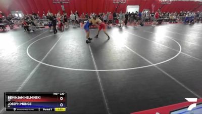 220 lbs Cons. Round 2 - Beminjam Helminski, WI vs Joseph Monge, IA