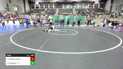 90 lbs Quarterfinal - Karson Underwood, The Storm Wrestling Center vs Gavin Newton, Teknique Wrestling