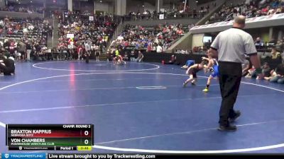 60 lbs Champ. Round 2 - Braxton Kappius, Nebraska Boyz vs Von Chambers, Powerhouse Wrestling Club