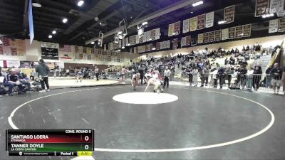 150 lbs Cons. Round 5 - Tanner Doyle, La Costa Canyon vs Santiago Loera, Etiwanda